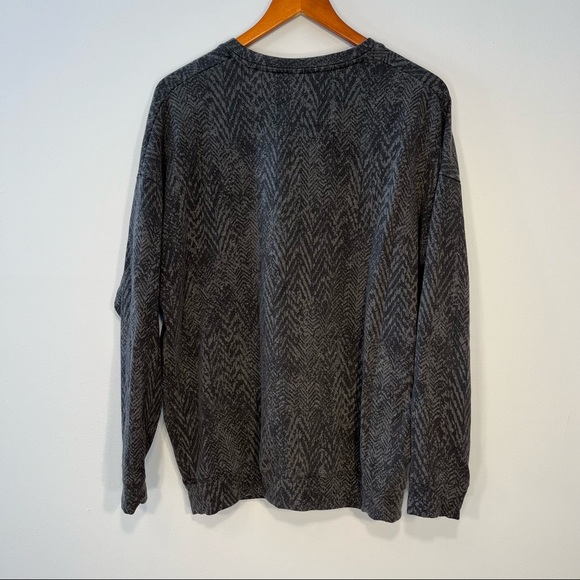 Athleta Studio to Street Pullover Sheatshirt Womens Medium M Crew Splatter Gray - Picture 2 of 9